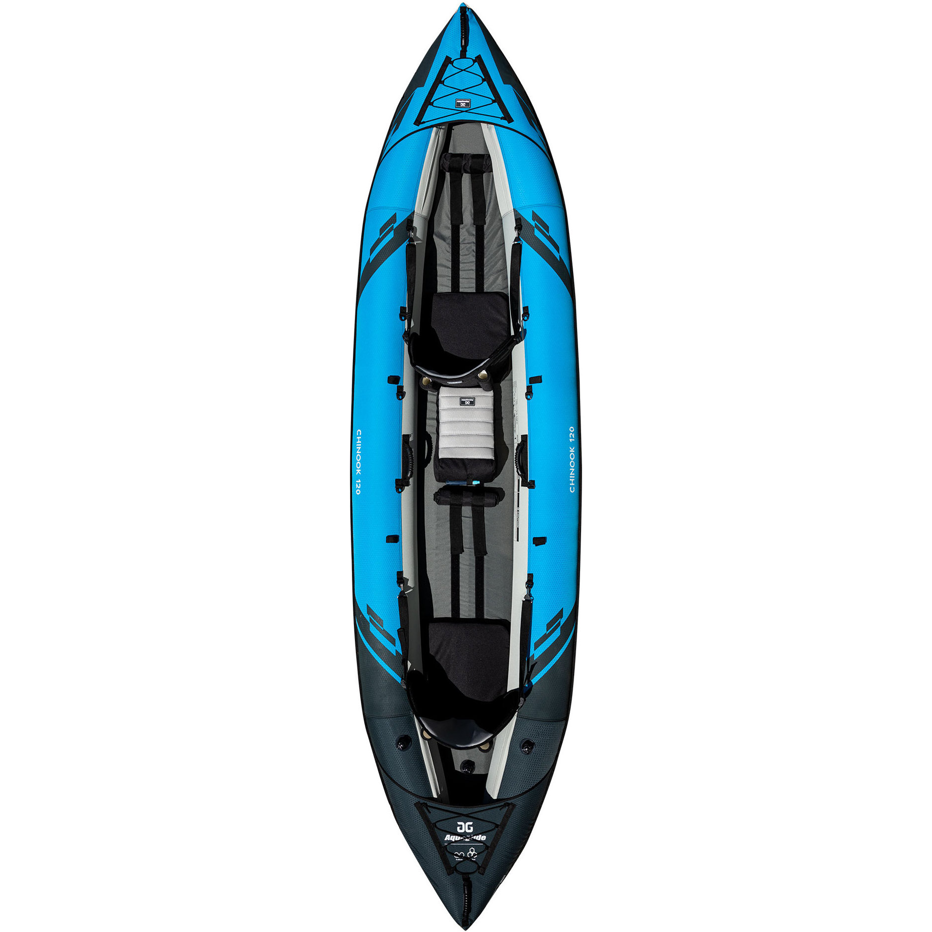 2026 Aquaglide Chinook 120 3 Man Kayak Blue - Kayak only
